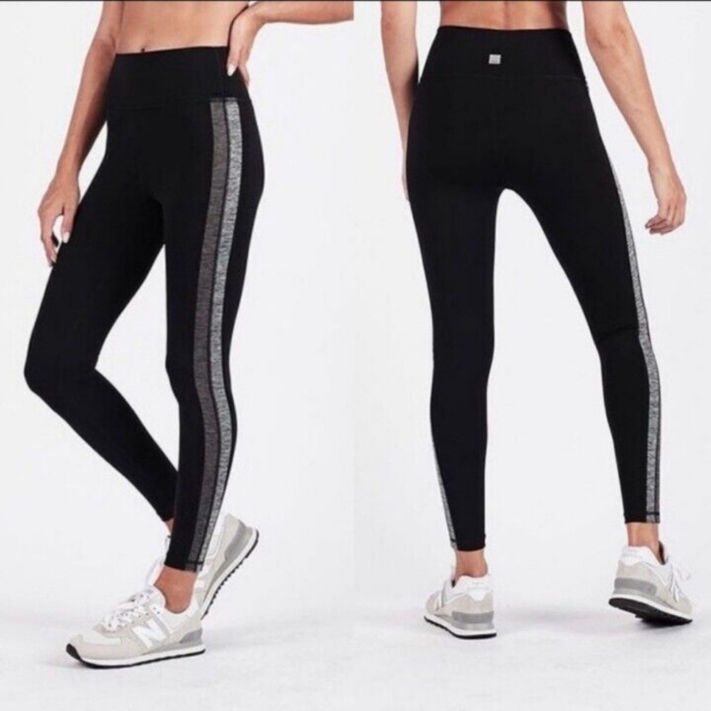 VUORI L Racer High Rise Side Stripe Leggings